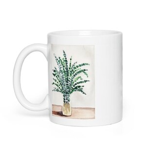 Coffee/Tea Mug, Eucalyptus Branches Watercolor Print, 11 oz