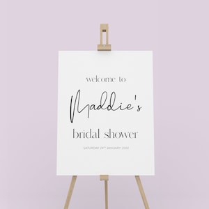 Bridal Shower Welcome Sign, Black and White Bridal Shower, Wedding Welcome Sign, Birthday Signage, Event Signage, Hens Party Sign, Classic