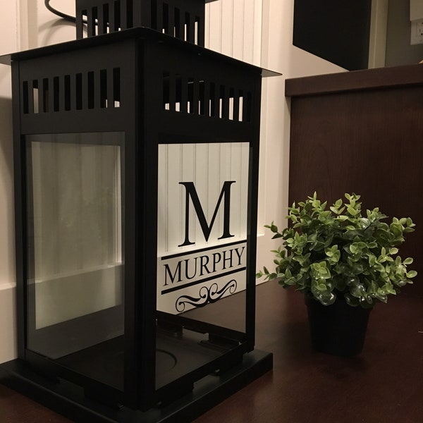 Personalized and monogrammed large lanterns- (Black or White available), Weddings, Engagements, Housewarming