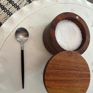 Salt Cellar mini spoons (silver/ black or gold/black)