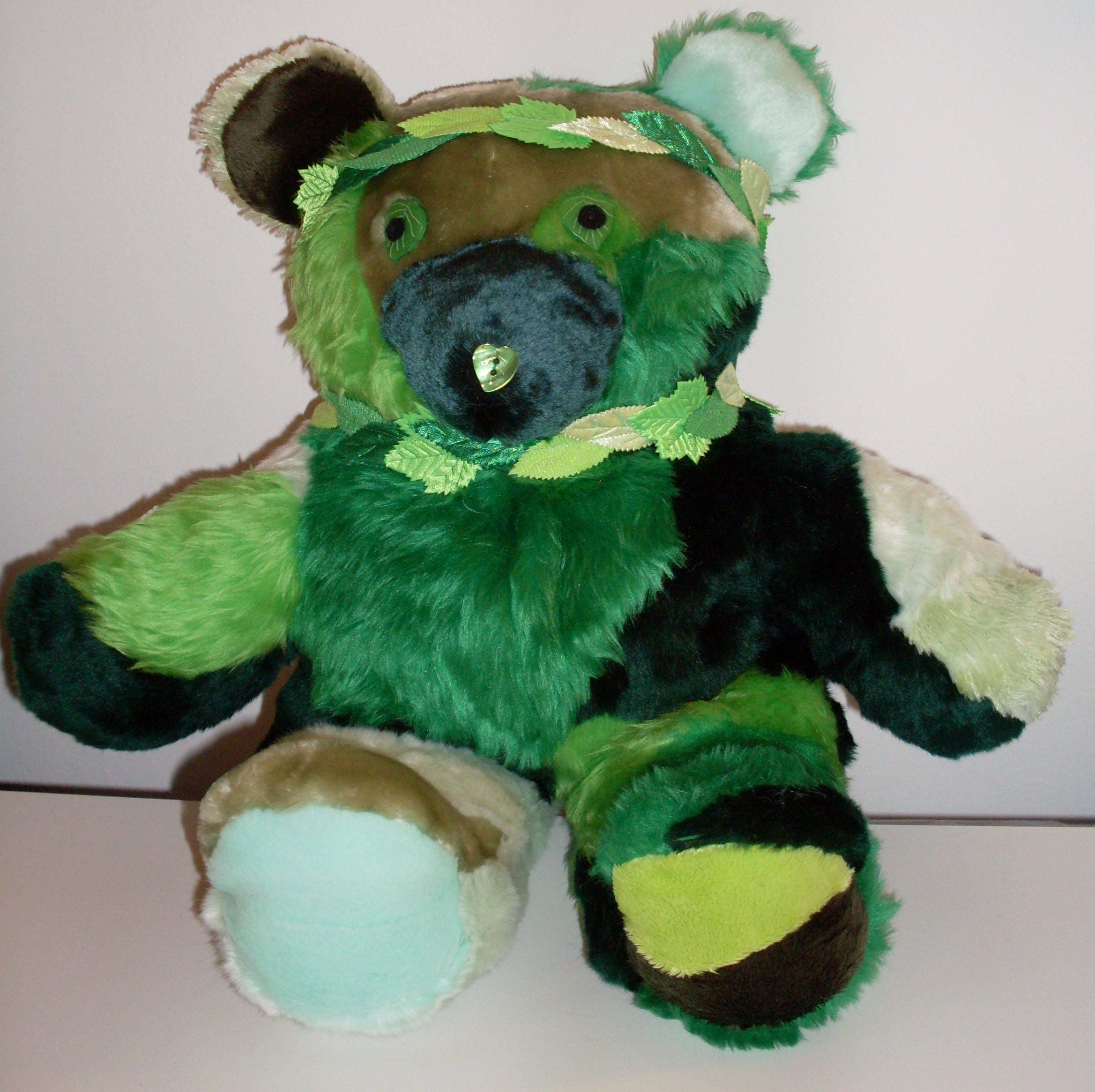 The Green Bear Plush Handsewn Teddy Bear Version of the Green Etsy