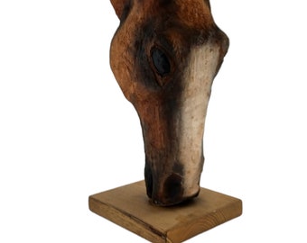 Buste de cheval en bois, sculptures en bois, art du bois, décoration intérieure/extérieure, figures de chevaux/sculptures pour pièces individuelles dans ve