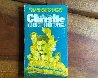 Vintage 1974 Paperback, Murder on the Orient Express by Agatha Christie, Mystery, Thriller, Intrigue, Classics,