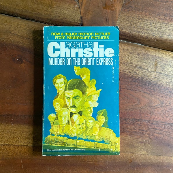 Vintage 1974 Paperback, Murder on the Orient Express by Agatha Christie, Mystery, Thriller, Intrigue, Classics,