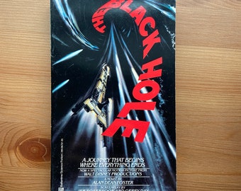 Vintage 1979 Paperback, The Black Hole, Alan Dean Foster, Disney Movie Tie-In Cover, Science Fiction, SciFi, Stamped DONATED BY XEROX