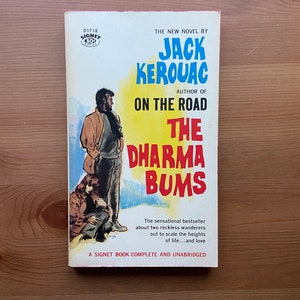 Vintage 1959 Paperback, The Dharma Bums by Jack Kerouac, First Printing, A Signet Book, A New American Library, D1718, Bohemian