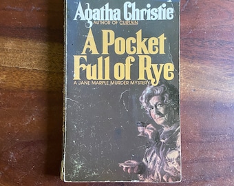 Vintage 1976 Paperback, A Pocket Full of Rye, Agatha Christie, Miss Marple, Retro, Mystery, Thriller, Suspense, ACCEPTABLE