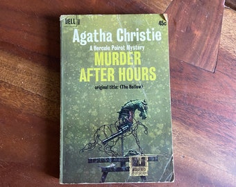 Vintage 1965 Paperback Murder After Hours by Agatha Christie, Dell, Mystery, Thriller, Murder, Retro,