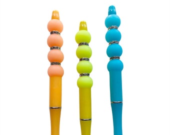 Beaded Pen / Glow in the dark pen / Neon pen / pen set / gift for her/ teacher gift/ nurses gift