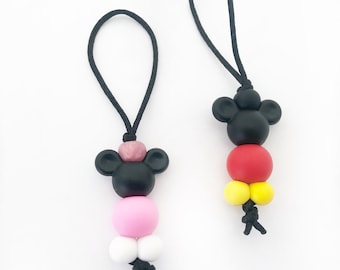 Zipper Charm, Zipper Pull / Mickey Zipper Charm, Minnie Zipper Charm / Disney / Stocking Stuffer