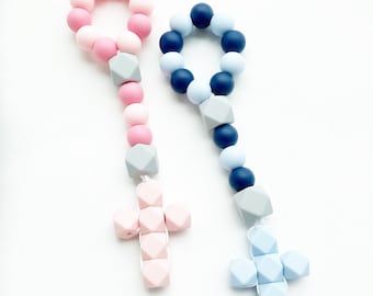 Silicone Children's Rosary, Christening Gift, Baptism Gift