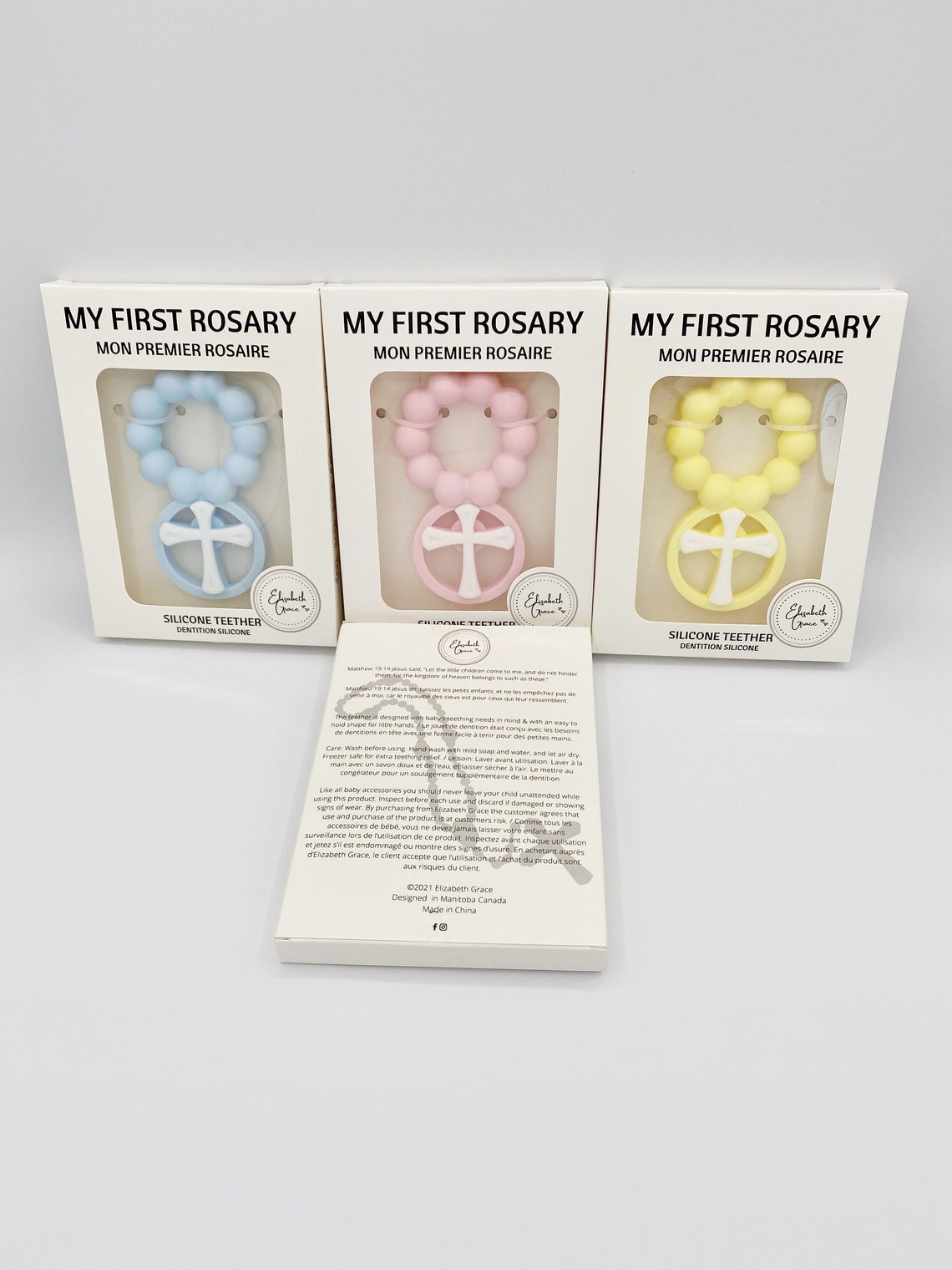 Teething Rosary / Baby Teether / Baptism Gift / Baby Gift / Etsy