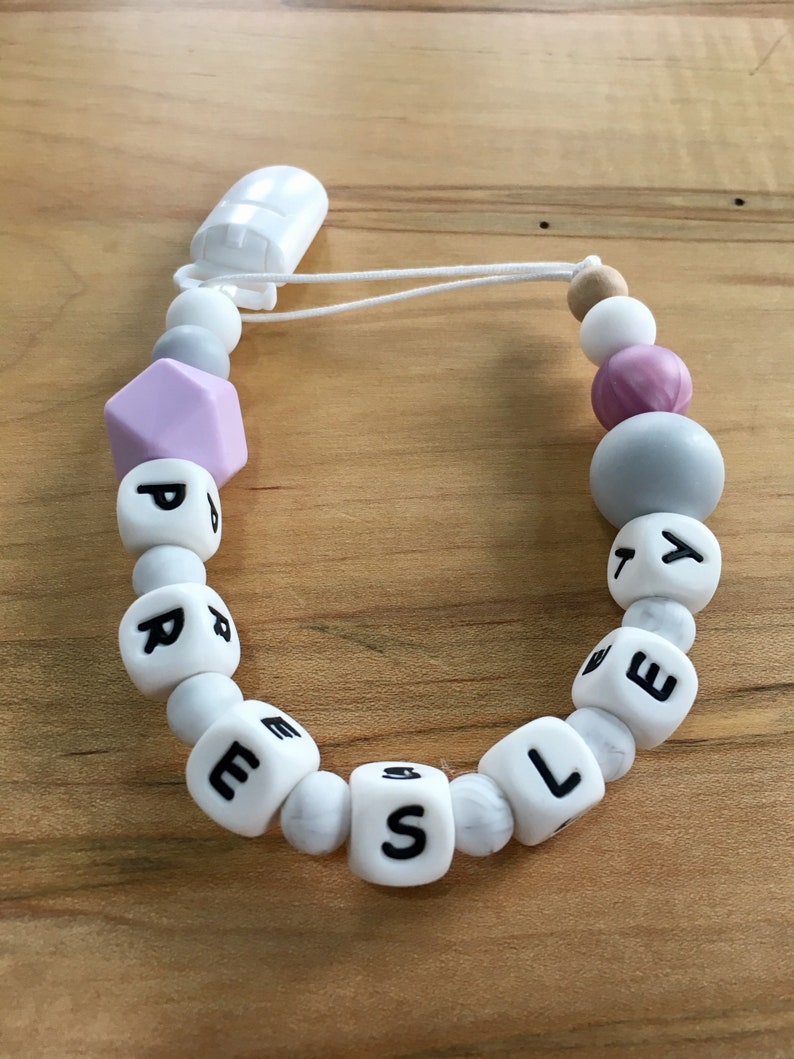 Personalized Pacifier Clip Etsy