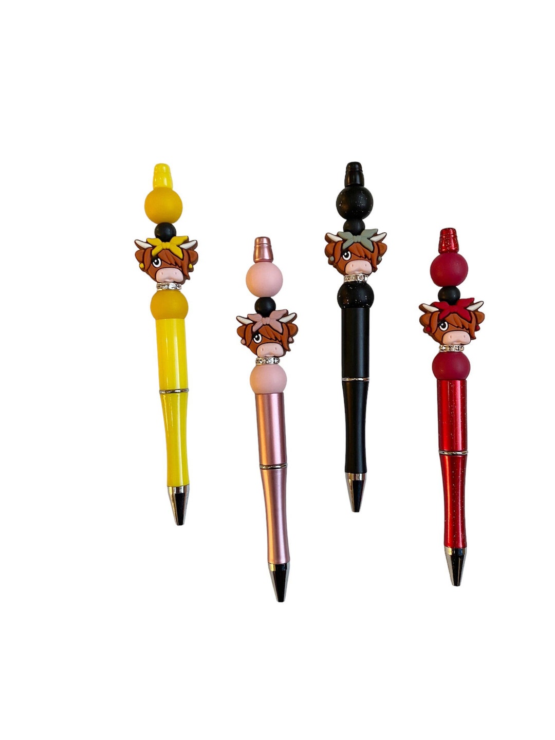 Highland Cow Pen Cow Pen Silicone Beaded Pen Highland Cow Giftset highland-cow-pen-cow-pen-silicone-beaded-pen-highland-cow-giftset