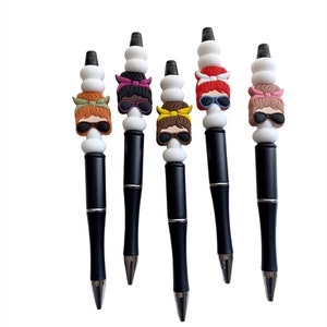 Silicone Beaded Pen / “Mom Life” Pen / Black ink pen / Gift for her / Pen /