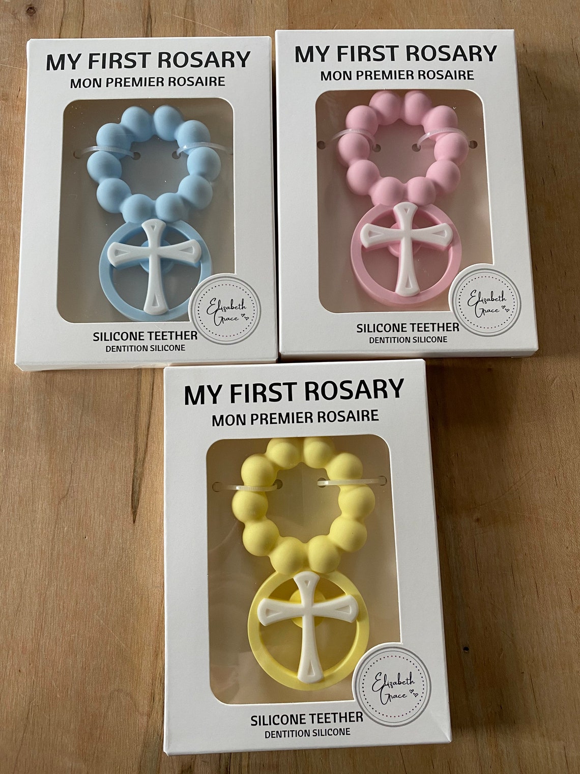 Baptism Gift / Teething Rosary / Baby Teether / Teething Toy/ Etsy