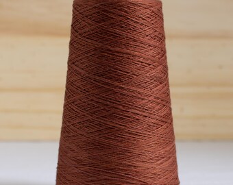 10/2 Hand Dyed Organic Cotton Weaving Yarn - 150g 1400 Yards - Cinnamon