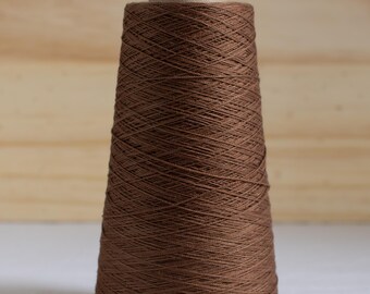 10/2 Hand Dyed Organic Cotton Weaving Yarn - 150g 1400 Yards - Nutmeg