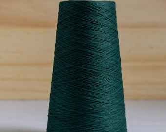 10/2 Hand Dyed Organic Cotton Weaving Yarn - 150g 1400 Yards - Pine