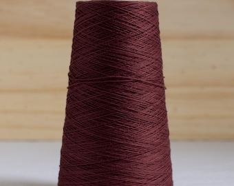 10/2 Hand Dyed Organic Cotton Weaving Yarn - 150g 1400 Yards - Garnet