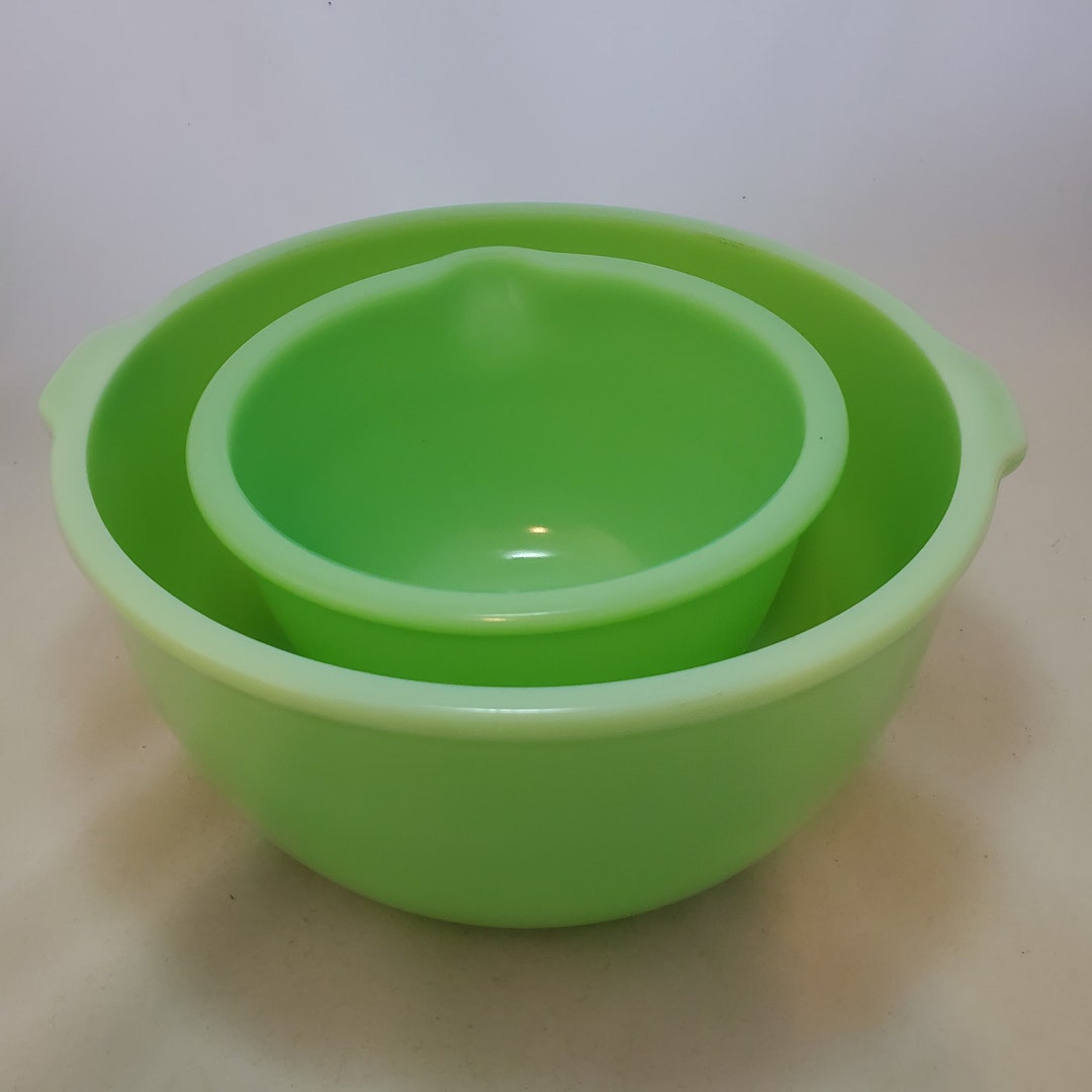 2 Vintage Jadeite Mixer Bowls Etsy
