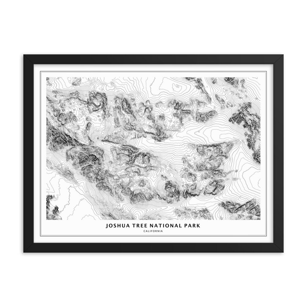 Joshua Tree National Park Topographic Map Poster - Etsy
