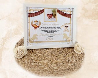 Charrito Taufe Paten Vorschlag Vorlage, bearbeitbar (Digitaler Download)