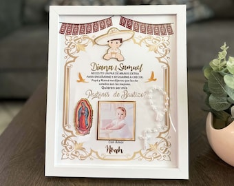 Personalized Charro Godparent Proposal Frame, Baptism Gift
