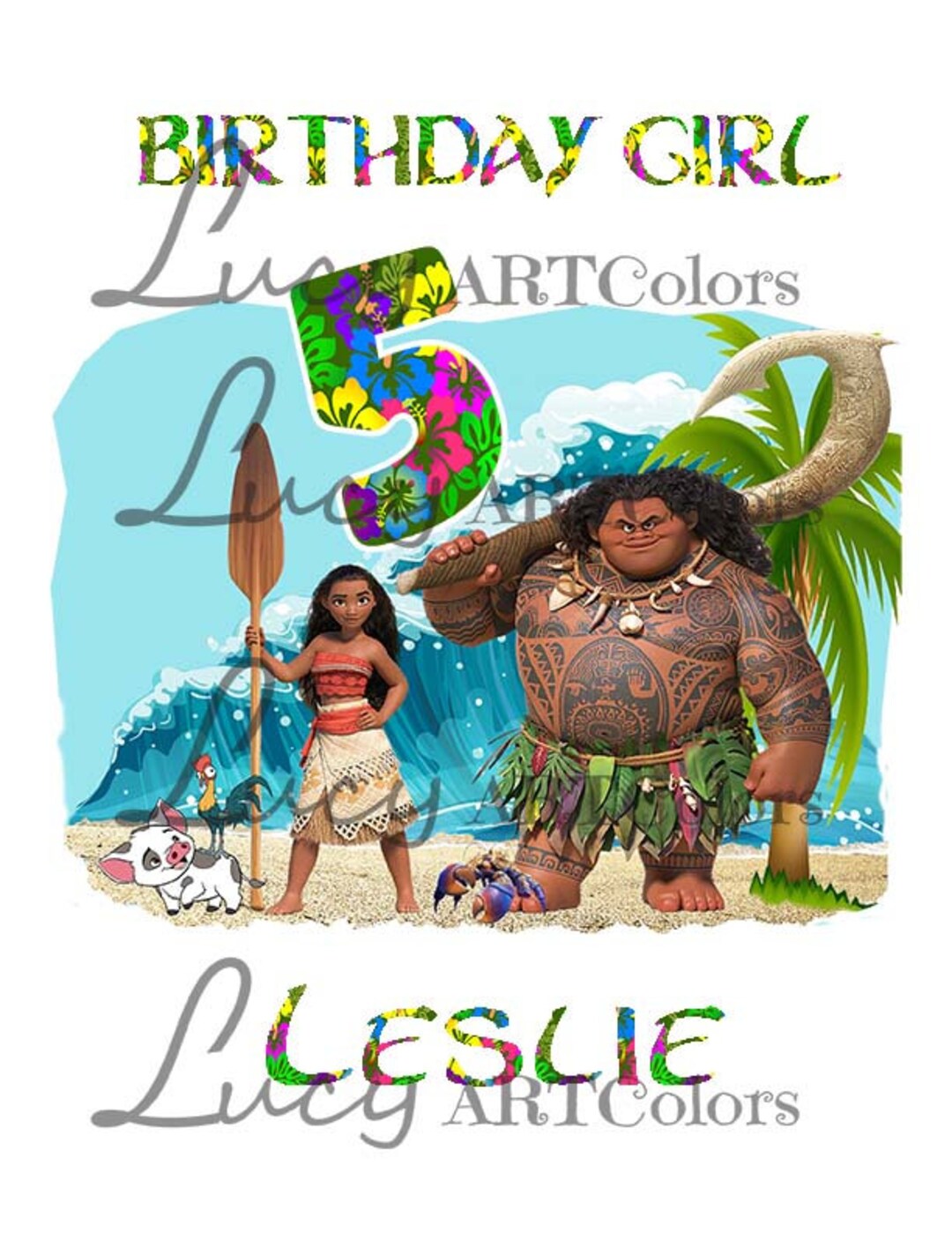 MOANA, Birthday Girl, Party, T-shirt, Children Girl PNG, Digital ...
