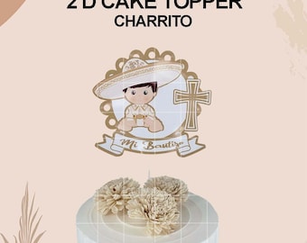 CHARRO 2D CAKE TOPPER Printable, Charro Centerpieces Instant Download Baptism, Decoration for Charro cake Charra 2D Decoration cake Bautizo