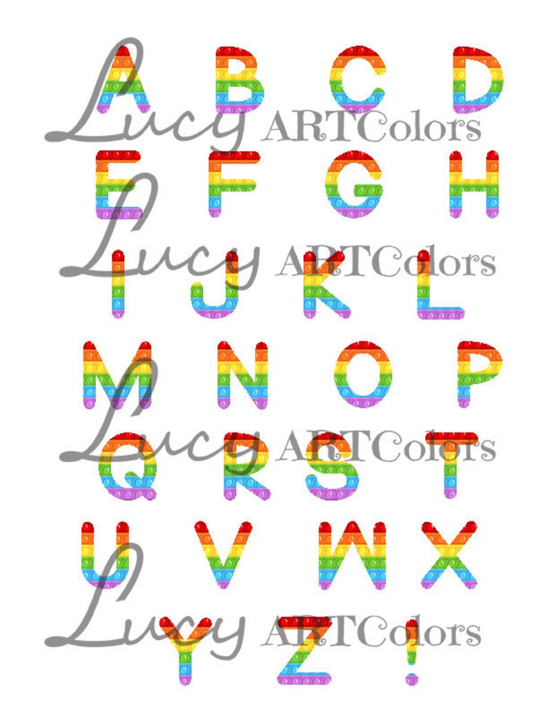 POP IT, Pop-it, Rainbow Pop Its Clipart Printable Kit Printable at Home ...