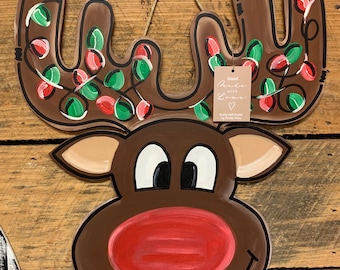 Christmas Reindeer Door Hanger