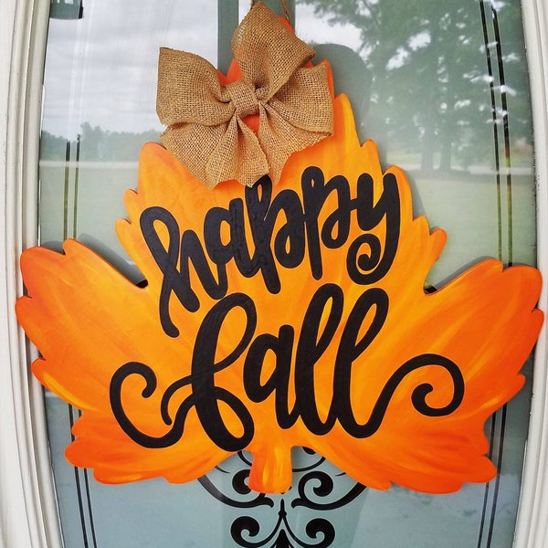Fall Leaf Door Hanger Etsy
