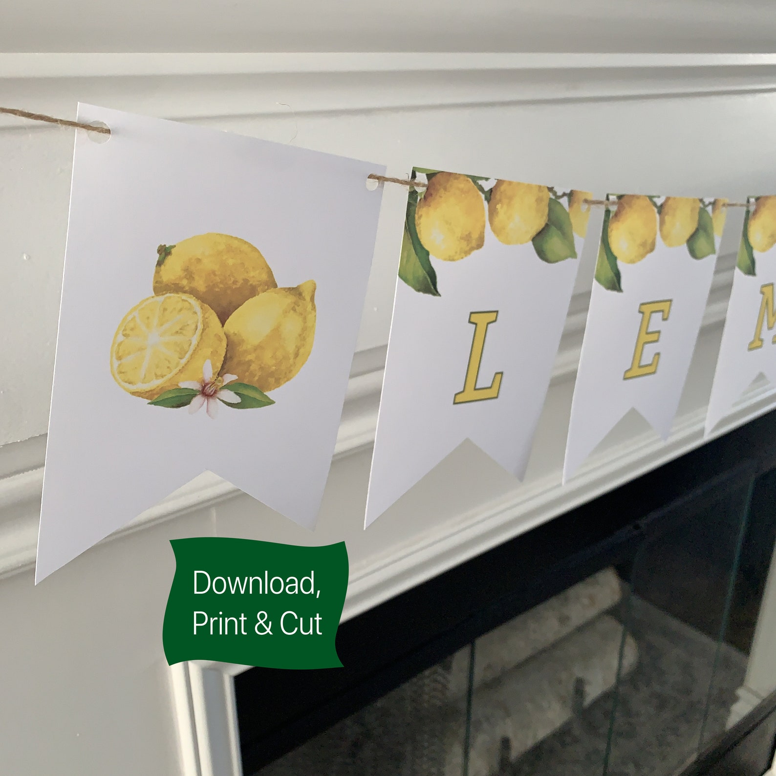 Lemonade Flag Bunting Banner Lemonade Banner Lemon Bunting | Etsy