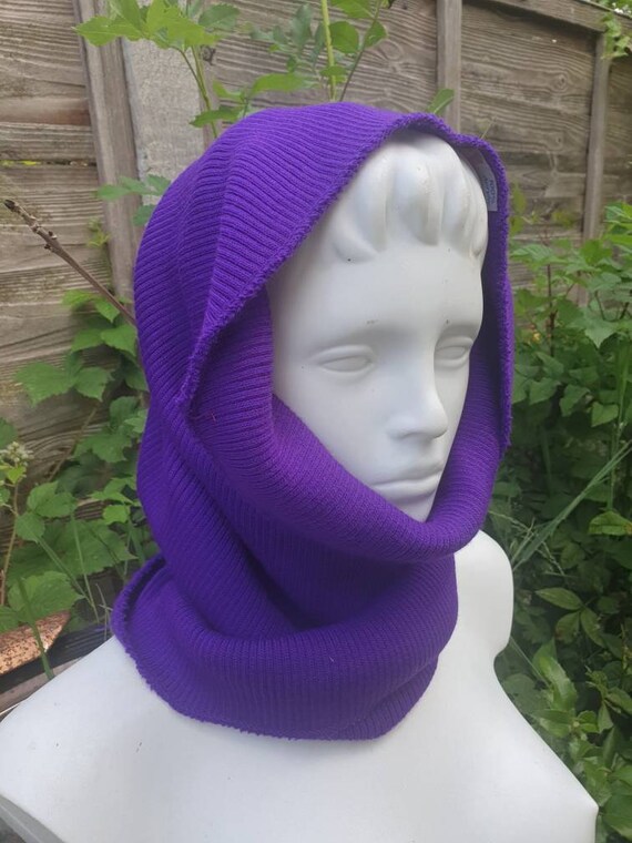 Vintage purple snood scarf