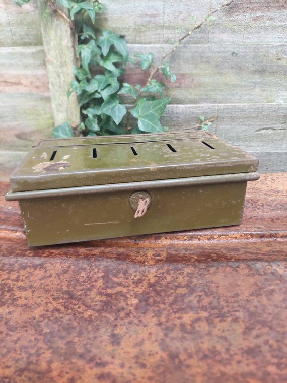 Vintage Metal Money Box Etsy UK