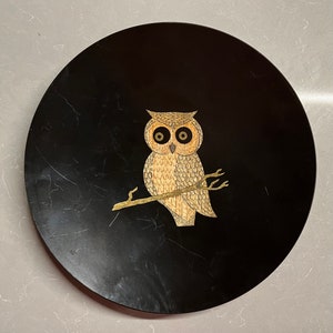 Classic Couroc owl utility dish/bowl