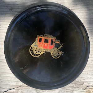 Couroc Stage Coach 10” Platter