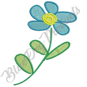 Flower Cartoon Style Digitized Machine Embroidery Design