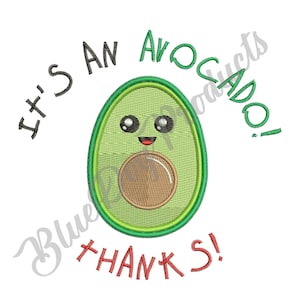 Avocado digitalisierte Maschinenstickerei