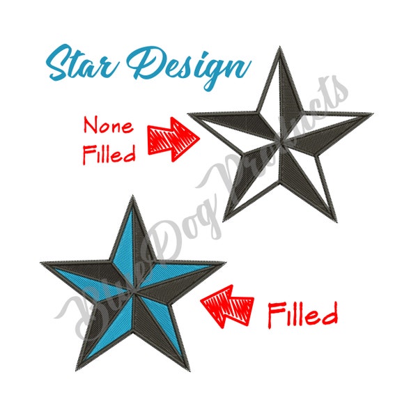 Nautical Star Digitized Embroidery Design