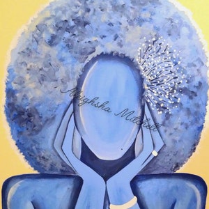Blue Magic Poster | 16 x 20 | Art Print | Poster | Black Art | African Art | Home Decor | Wall Art | Afrocentric | Modern |