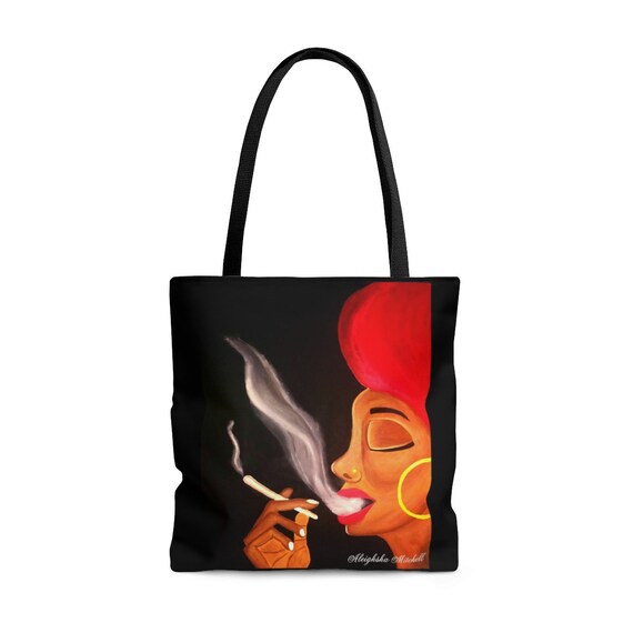 On My Break Tote Bag Art Queen Natural Hair Woman Etsy