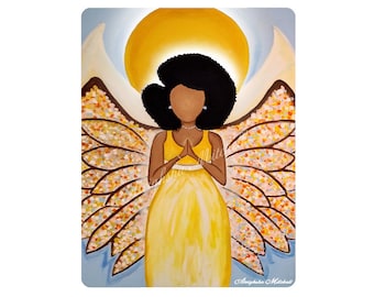 A New Walk Magnet 4 x 5.5 | Love | Black Art | Angel | Melanin | Afro | Woman | Gospel | Queen | Magic | Painting | Worship | Ethnic | God