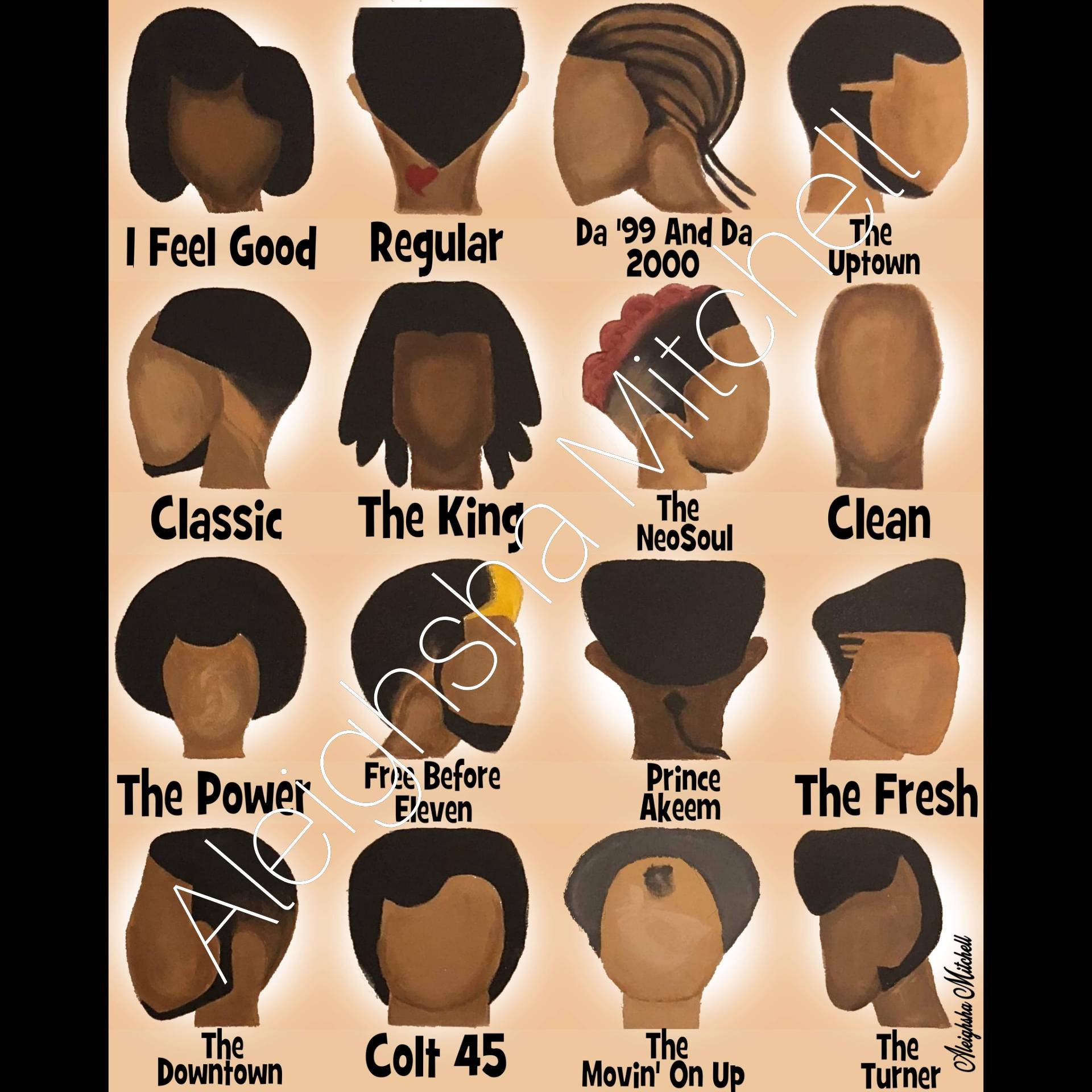  Black Mens Haircuts Posters Haircut Styles Barbershop Poster  Beauty Salon Poster Canvas Painting Print Wall Art Modern Classroom Kitchen  Bedroom Room Gift Unframed and Framed (20x30inch-Framed): Posters & Prints