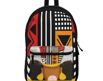The Power Backpack - Art and Affirmation | Black Art | Ethnic | Afro | Melanin | African | Bubblegum | Pride | Queen | Kente | Ankara |