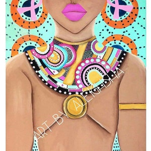 Adornado en cartel de serenidad / 16 x 20 / Impresión de arte / Póster / Arte negro / Arte africano / Decoración del hogar / Arte de pared / Afrocéntrico / Moderno /