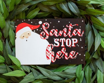 Personnalisé le bonhomme de neige Santa Stop Here "en Bois Noël Signe ajouter Kids noms Personnalisé le bonhomme de neige Santa Stop Here "en Bois Noël Signe ajouter Kids noms
