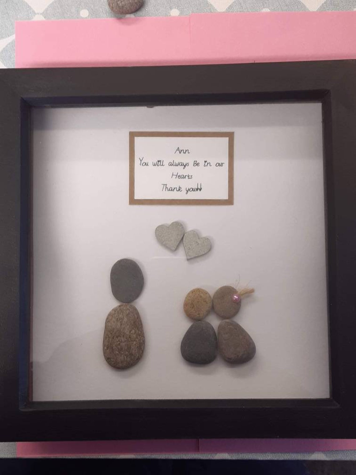 New Baby Newborn Pebble Art Gift. Personalised. Bunting Etsy