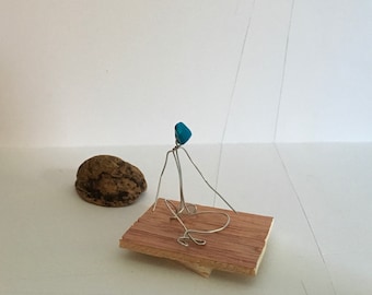 Turquoise ~ wire miniature